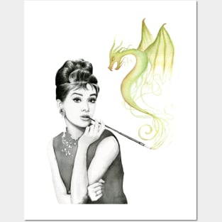 Audrey and Dragon Posters and Art